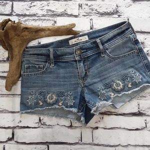 Hollister Floral Frayed Hem Shorts